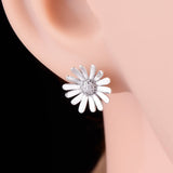 925 Silver Daisy Stud Earring for Women Baby Kid
