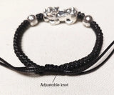 925 Silver Wealth Pixiu Bracelet Tibetan Six Words Beads Fengshui Lucky Bracelet