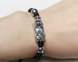 925 Silver Wealth Pixiu Bracelet Tibetan Six Words Beads Fengshui Lucky Bracelet