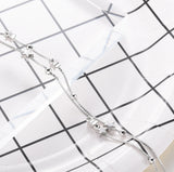 925 Sterling Silver Double Layer Star Beads Bracelet for Women Girl