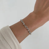 925 Silver Twist Chain Bracelet for Women Lady Gift