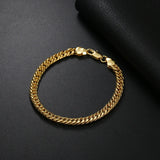 925 Solid Silver 6MM Sideway Chain Bracelet Wedding Party Gift