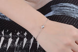 925 Sterling Silver Women's Round CZ Bracelet Gift DA122