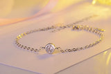 925 Sterling Silver CZ Bracelet for Women Wedding Party Gift