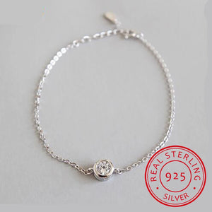 925 Sterling Silver CZ Bracelet for Women Wedding Party Gift