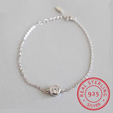 925 Sterling Silver CZ Bracelet for Women Wedding Party Gift