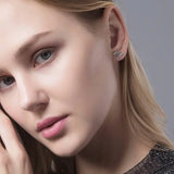 925 Silver Ginkgo Biloba Leaf Stud Earrings for Women