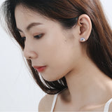 925 Sterling Silver Rainbow Cloud Stud Earring Colorful CZ Women Girl