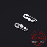 925 Sterling Silver Pearl Stud Earrings Wedding Jewelry