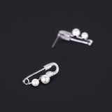 925 Sterling Silver Pearl Stud Earrings Wedding Jewelry