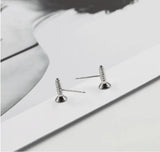 925 Silver Screw Stud Earrings for Women Girls Party Jewelry