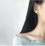925 Silver Screw Stud Earrings for Women Girls Party Jewelry