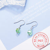 925 Sterling Silver Square Stud Earrings Wedding Jewelry Gift