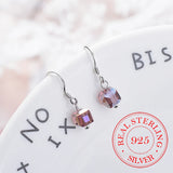 925 Sterling Silver Square Stud Earrings Wedding Jewelry Gift