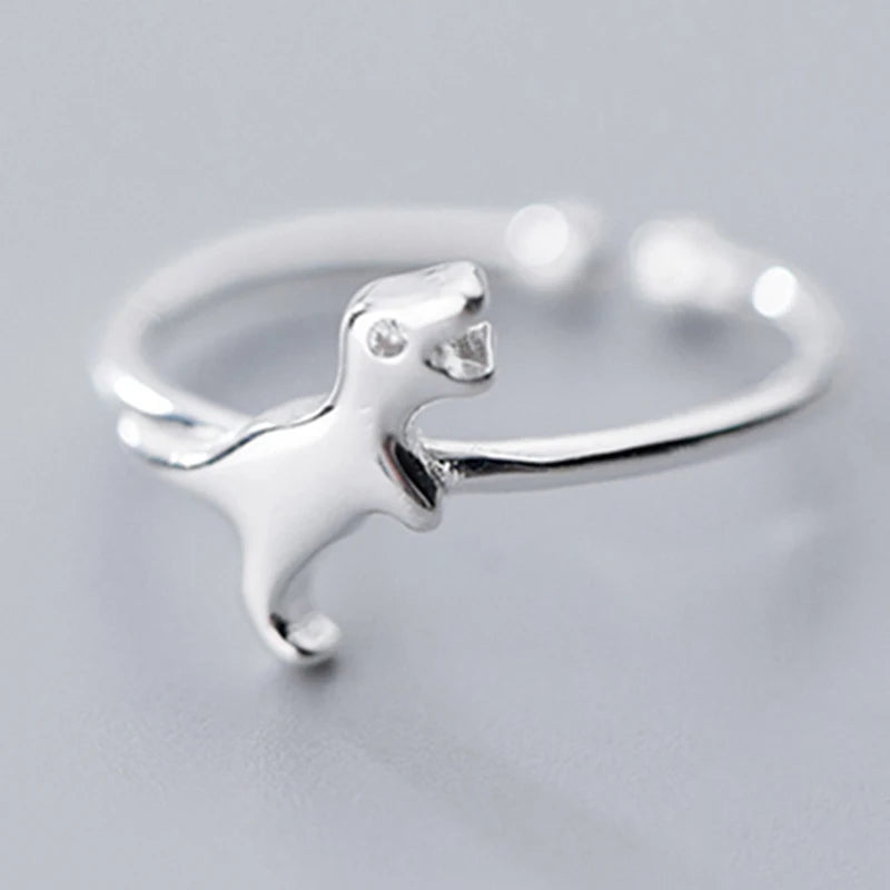 925 Sterling Silver Dinosaur Ring for Women, Size 5 6 7