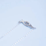 925 Sterling Silver Zircon Fish Bracelet Set