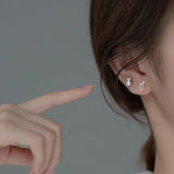 925 Sterling Silver Rabbit Carrot Earrings Stud for Girls Kids