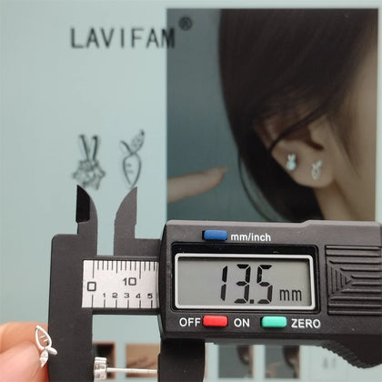 925 Sterling Silver Rabbit Carrot Earrings Stud for Girls Kids