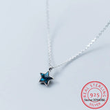 925 Sterling Silver Sweet Star CZ Necklace For Women