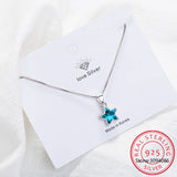 925 Sterling Silver Sweet Star CZ Necklace For Women