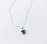 925 Sterling Silver Sweet Star CZ Necklace For Women