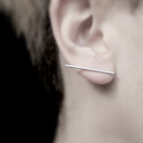 925 Sterling Silver Geometric Stud Earrings Minimalist Design