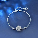 925 Sterling Silver Moissanite Bracelet for Women