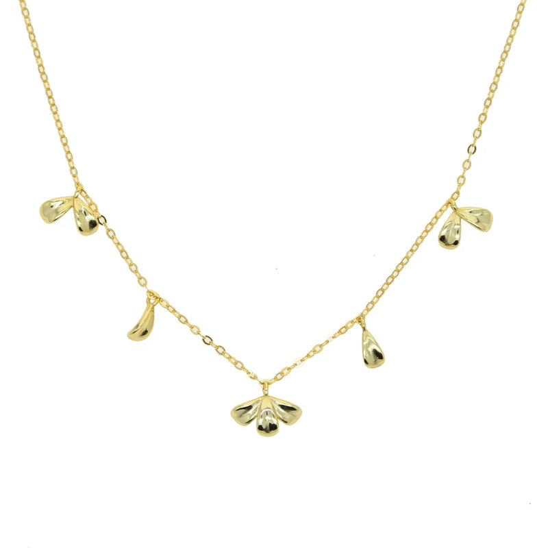 925 Silver 18k Plated Spring Charm Choker Necklace