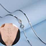 925 Silver 1mm Snake Chain Necklace Women 40-70cm