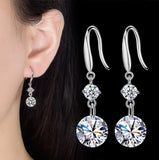 925 Sterling Silver 2.82CT Moissanite Diamond Tassel Earrings