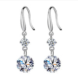 925 Sterling Silver 2.82CT Moissanite Diamond Tassel Earrings