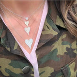 925 Silver CZ Heart Necklace Girlfriend Fine Jewelry