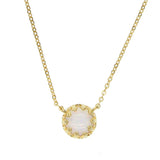 925 Silver Opal Stone Crown Necklace