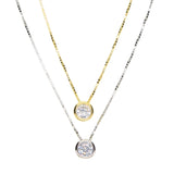 925 Silver CZ Charm Necklace For Women Wedding
