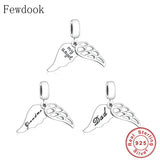 925 Silver Angel Wings Grandma Bead Pendant for Charm Bracelet