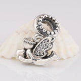 925 Silver Angel of Love Dangle Charm for Bracelets - Winter Charms