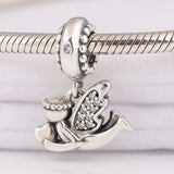 925 Silver Angel of Love Dangle Charm for Bracelets - Winter Charms