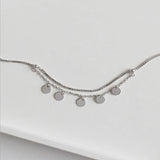 925 Silver Anklet Layer Circle Box Chain Ankelts For Women Girl