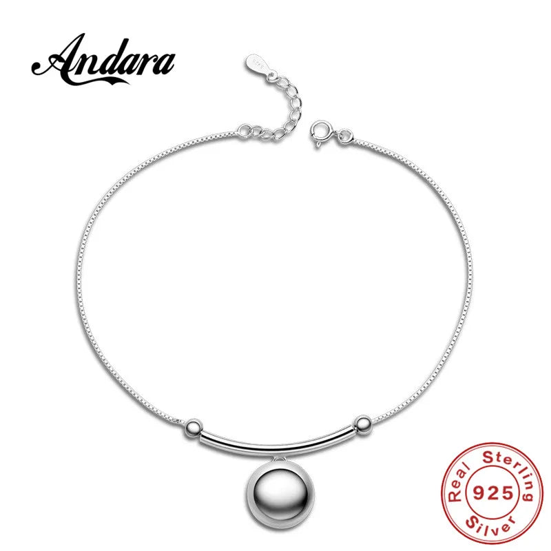 Sterling Silver Anklet Summer Style Charm Jewelry