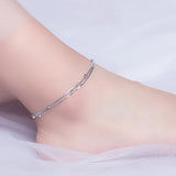 925 Sterling Silver Anklet Summer Style Woman Accessories Jewelry Gift