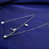 925 Sterling Silver Anklet Woman Dolphin Pendant Silver Chain