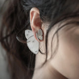 925 Silver 3D Butterfly Stud Earrings Women Fine Jewelry Party Gift