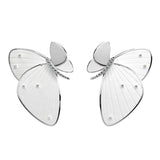 925 Silver Butterfly Stud Earrings Women Fine Jewelry Party Gift
