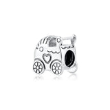925 Sterling Silver Baby Carriage Vintage Charm for Bracelet Beads