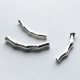 925 Silver Bamboo Tube Spacer Beads for Bracelets