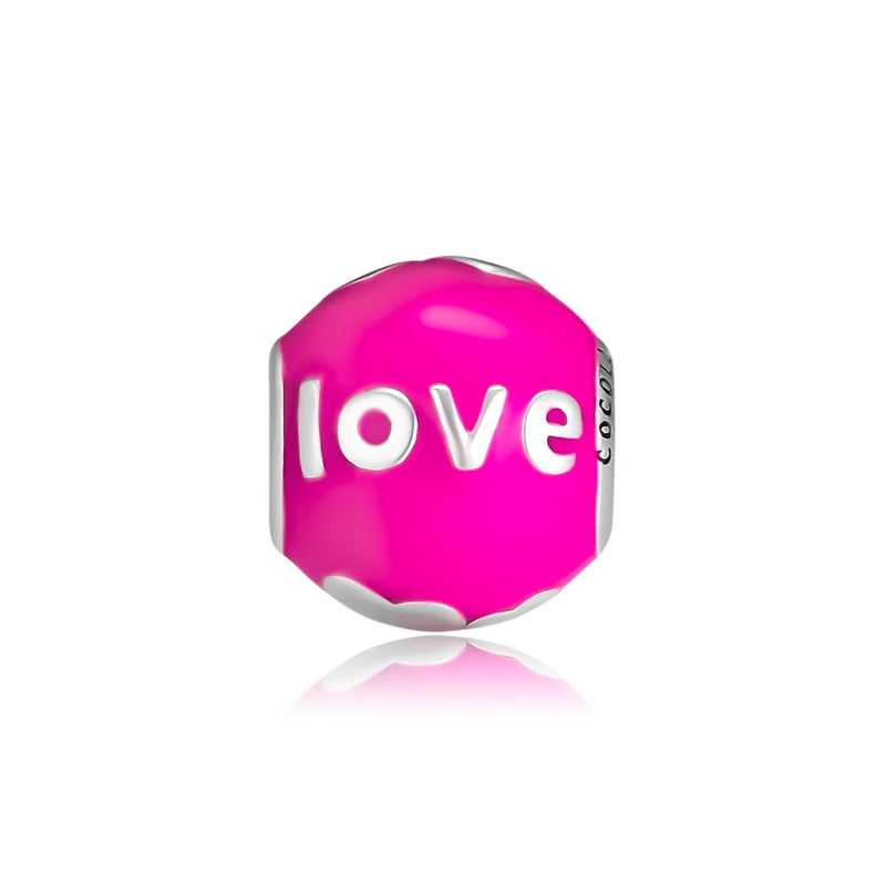 925 Sterling Silver Family Love Charms DIY Bracelet Beads