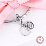 925 Silver Friendship Star Dangle Charms for Bracelet DIY Jewelry Gift