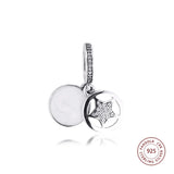 925 Silver Friendship Star Dangle Charms for Bracelet DIY Jewelry Gift