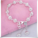 925 Sterling Silver Bracelets Pretty Wedding Party Lady Nice Ball Women Bracelet