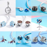 925 Silver Family House Eiffel Tower Travel Charm